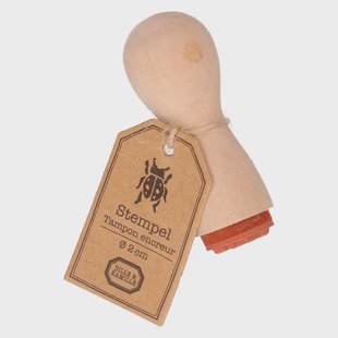 Stempel, beukenhout, kever,&Oslash; 2 cm