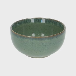 Schaal reactieve glazuur, steengoed, groen,&Oslash; 10,8 cm