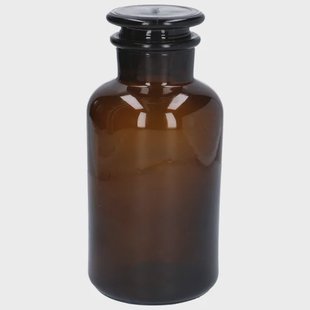Apothekerspot, glas, bruin,&Oslash; 10 x 21,5 cm