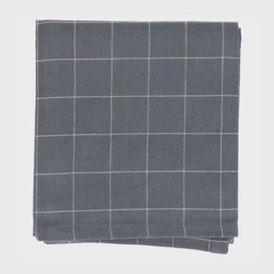 Theedoek, bio-katoen, donkergroen geruit, 50 x 70 cm