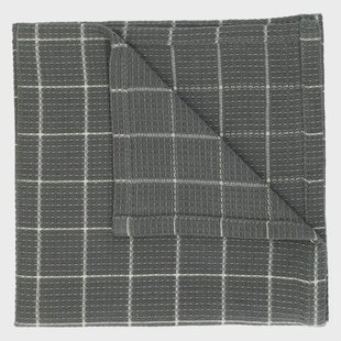 Vaatdoekje, bio-katoen, donkergroen geruit, 40 x 40 cm