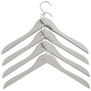 Hay Soft Coat Kledinghanger Set Van 4 Slim Grey