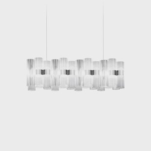 LED hanglamp La Lollo, wit, 100 cm Slamp - Woonkamer - Designer - Kunststof - Met lampenkap