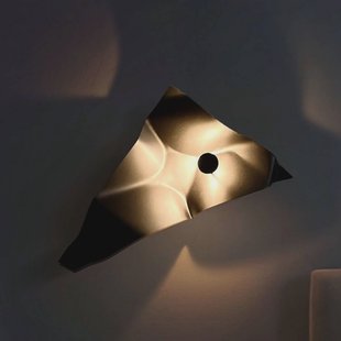 Knikerboker LED wandlamp Zona d'ombra, bruin, 79 cm