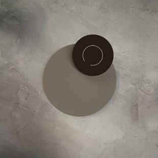 Knikerboker LED wandlamp DoppioZero, crème/bruin, Ø 30 cm