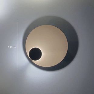 Knikerboker LED wandlamp Pois, crème, Ø 25 cm, dimbaar