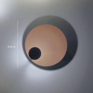 Knikerboker LED wandlamp Pois, roze, Ø 25 cm, dimbaar