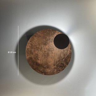 Knikerboker LED wandlamp Pois, brons, Ø 25 cm, dimbaar