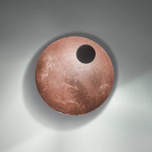 Knikerboker LED wandlamp Pois, koper, Ø 25 cm, dimbaar