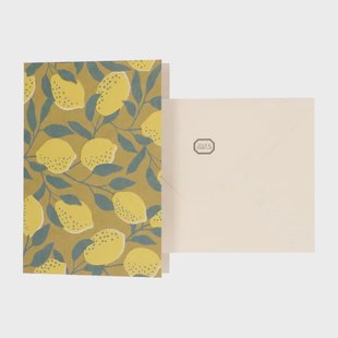 Kaart met envelop, citroenen