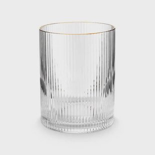 vtwonen waterglas Gold rim (set van 4) (340 ml)