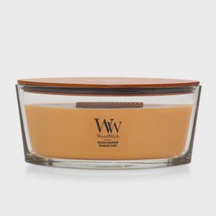 WoodWick geurkaars Golden Bourbon Ellipse