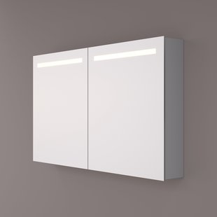 Spiegelkast Hipp Design SPK 51000 Rechthoek 140x70 cm 3 deuren Met Verlichting Incl. Spiegelverwarming en 2x Stopcontact