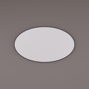 Spiegel Hipp Design SPV 8500 Ovaal 120x60 cm Met Frame Mat Zwart