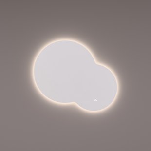 Spiegel Hipp Design SPV 18000 Organisch 120x102 cm Met Verlichting Incl. Spiegelverwarming