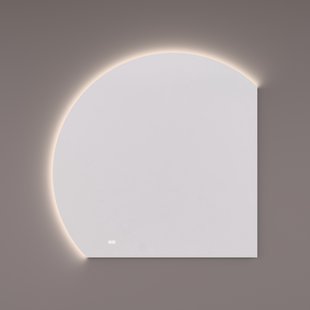Spiegel Hipp Design SPV ML Rond Links 120x100 cm Met Verlichting Incl. Spiegelverwarming