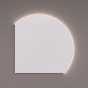 Spiegel Hipp Design SPV ML Rond Rechts 120x100 cm Met Verlichting Incl. Spiegelverwarming