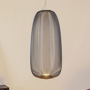 Spokes 1 LED hanglamp dimbaar grafiet Foscarini - Woonkamer - Designer - Metaal - 1 lamp