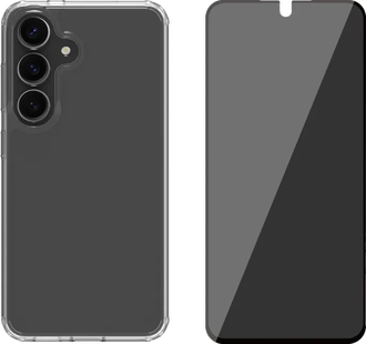 BlueBuilt Protective Back Cover Samsung Galaxy S25 Transparant +Screenprotector Glas