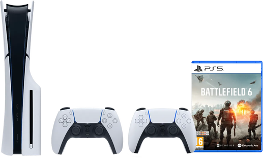 PlayStation 5 Slim Disc Edition + Battlefield 6 + Extra Controller Wit