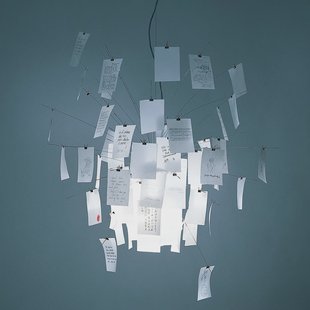 Zettel'z 6 hanglamp, Ø 80 cm Zettel'z 6 Ingo Maurer - Woonkamer - Designer - Papier / Karton - 1 lamp