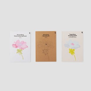 Set creativiteitspads voor aquarelleren, schetsen en tekenen - 3 stuks