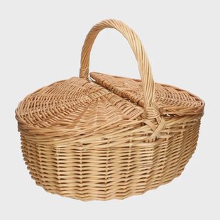 Picknickmand, wilgenteen, ovaal