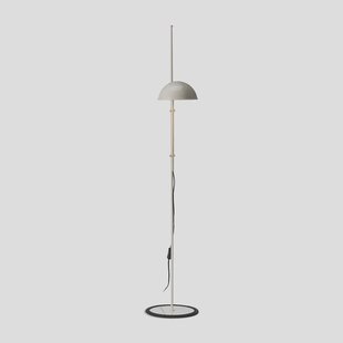 Funiculí vloerlamp, parelwit MARSET - Woonkamer - Designer - Metaal - Met lampenkap