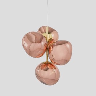 Melt kroonluchter Mini Copper Melt Chandelier Mini Tom Dixon - Woonkamer - Designer - Kunststof - Met lampenkap