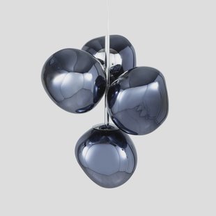 Melt kroonluchter Mini Smoke Melt Chandelier Mini Tom Dixon - Woonkamer - Designer - Kunststof - Met lampenkap