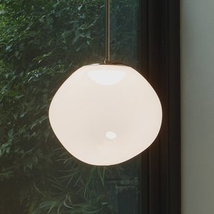 Melt hanglamp opaal/goud Tom Dixon - Woonkamer - Designer - Kunststof - Met lampenkap