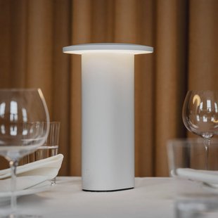 Fritz Hansen LED tafellamp op batterijen Solae, wit, aluminium, IP44