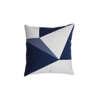 Light & Living Light&living Kussen 45x45 cm REJAS blauw+wit