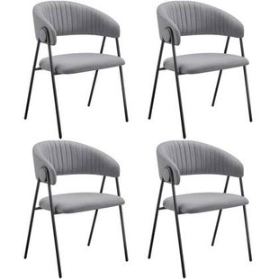 tectake® Eetkamerstoel Bedano, gestoffeerd, geweven stof, 150 kg