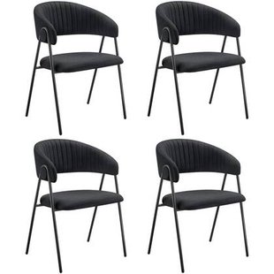 tectake® Eetkamerstoel Bedano, gestoffeerd, geweven stof, 150 kg