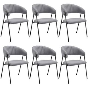 tectake® Eetkamerstoel Bedano, gestoffeerd, geweven stof, 150 kg