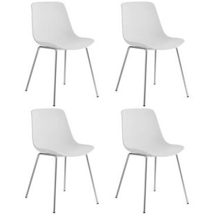 tectake® Kunststofstoelen Mave, ergonomisch, 120 kg - Set van 4