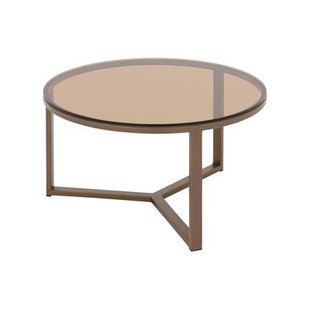 Goossens Salontafel Sombra in Gerookt glas