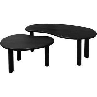 Goossens Salontafel Elan - Set van 2 in Mango zwart gelakt