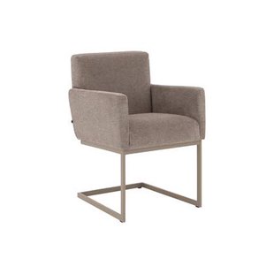 Goossens Eetkamerstoel Tommie - Textiel met armleuning