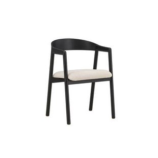 Fjôrd - Eetkamerstoel Zwart|Off White - Långön - Set van 2