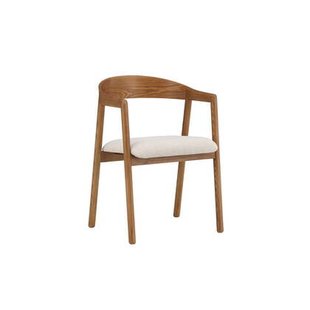 Fjôrd - Eetkamerstoel Donkerbruin|Off White - Långön - Set van 2