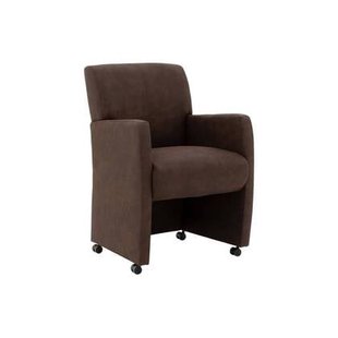 Goossens Eetkamerstoel Alex - Kunstleer met armleuning