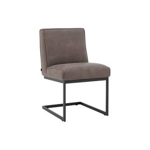 Goossens Eetkamerstoel Tomleuning - Leder zonder armleuning