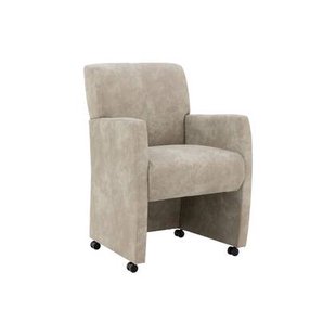 Goossens Eetkamerstoel Alex - Kunstleer met armleuning