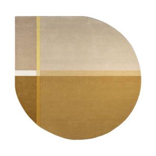 Vloerkleed 200 Pam - Geel|Goud|Oker|Beige - 100% Wol