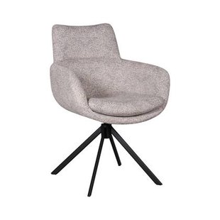 Eetkamerstoel Oland - Grijs - Textiel - 62x88x64cm (BxHxD)