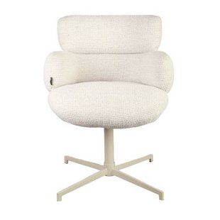 Bronx71 Eetkamerstoel Coco gemêleerde stof beige