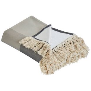 Beliani - LUNDA - Picknickkleed - Grijs - 200 x 200 cm - Katoen