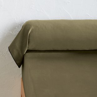 Bolstersloop in gewassen satijnkatoen, Victor, effen